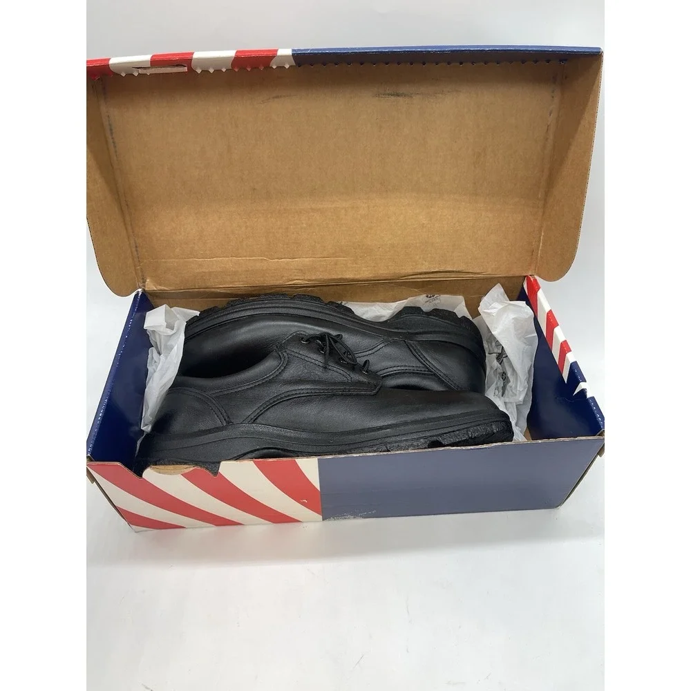 THOROGOOD Oxford Work Shoes Men's Black Patent Leather Size 7 XW 804-6905